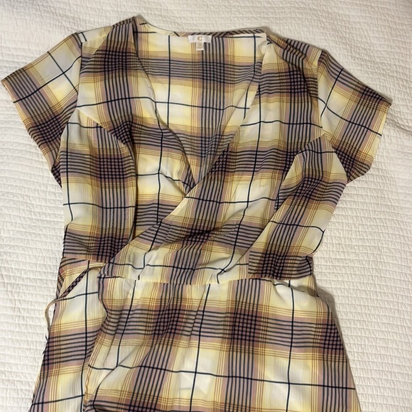 Plaid Charming Charlie Wrap Midi Ruffled Dress/ Size 1X - Picture 2 of 10